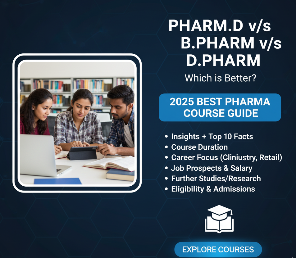 Pharm .D v/s B.Pharm v/s D.Pharm