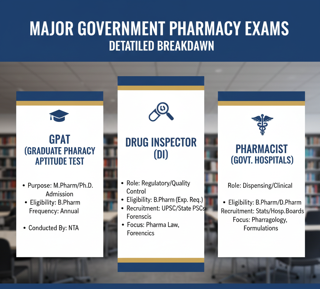 government pharmacy exams