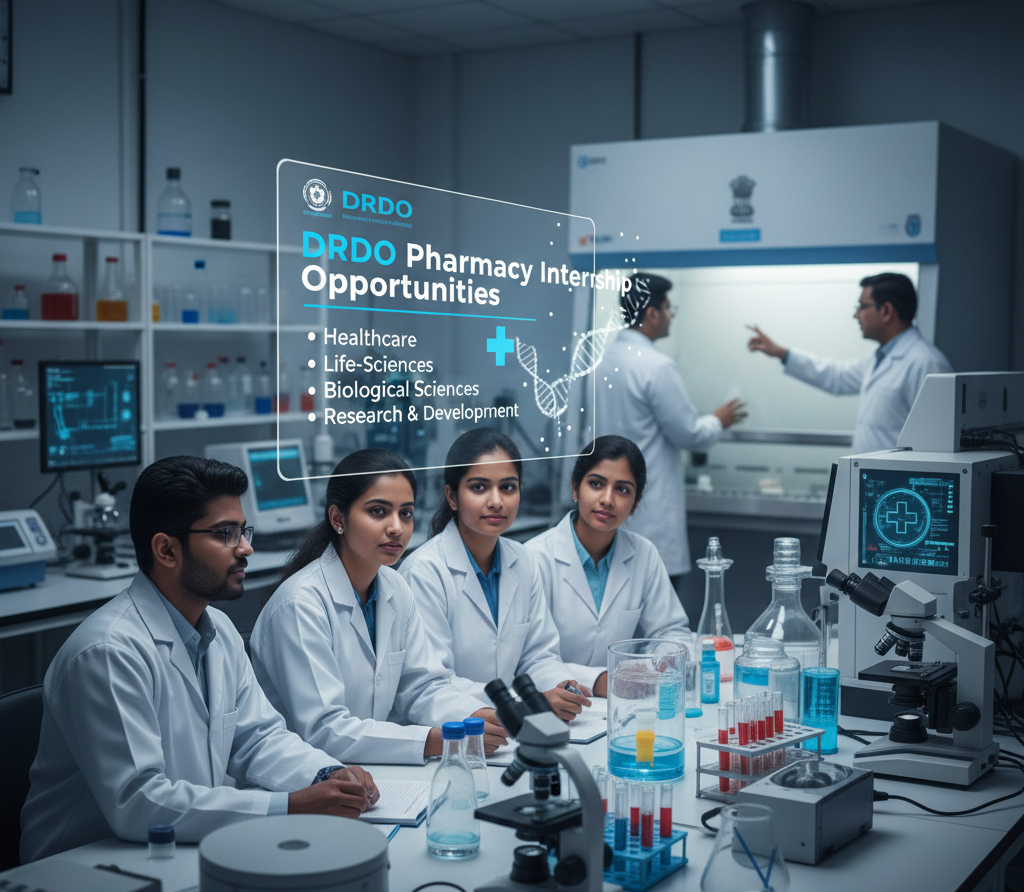 DRDO internship opportunities in the healthcare / life-sciences / biological sciences sector