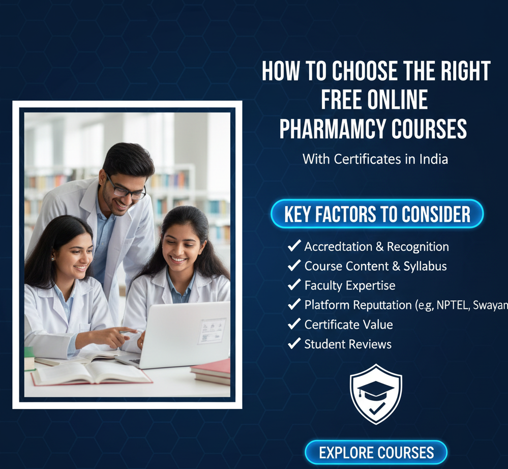 Free Online Pharmacy Courses With Certificates in India