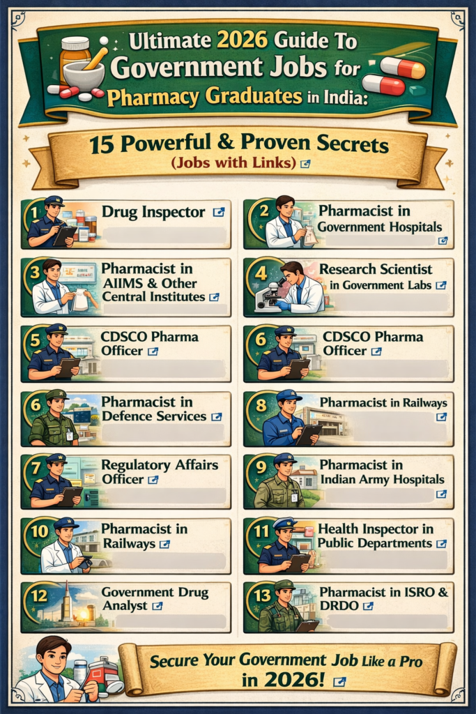 Government Jobs for Pharmacy Graduates in India