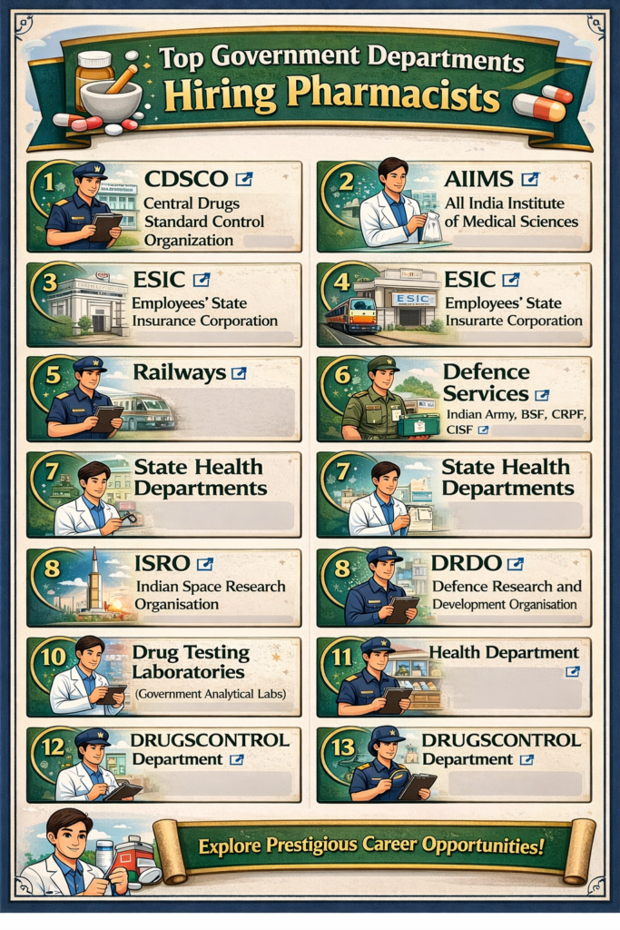 Government Jobs for Pharmacy Graduates in India