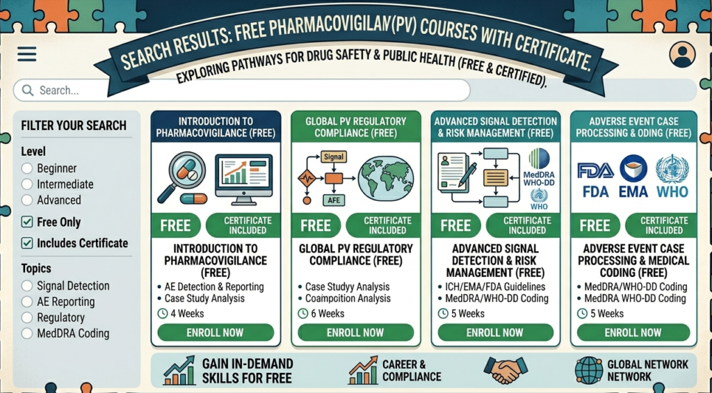 Pharmacovigilance Courses in India
