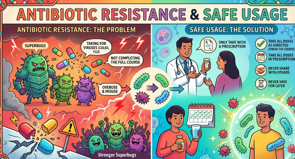 List Of Common Antibiotics and Their Uses