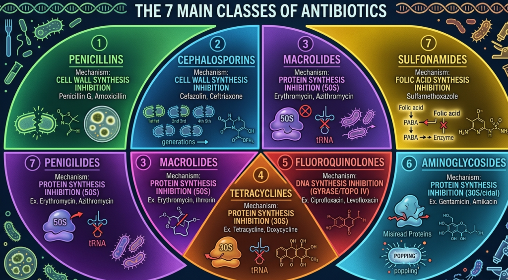 List Of Common Antibiotics and Their Uses