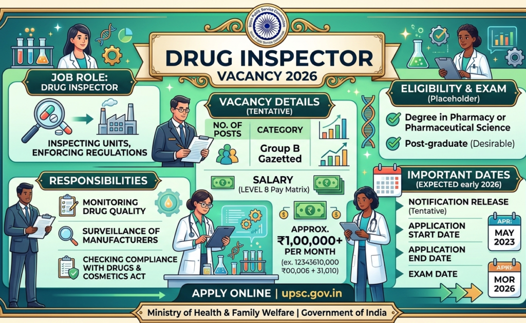 Drug Inspector Vacancy