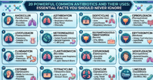 List Of Common Antibiotics and Their Uses