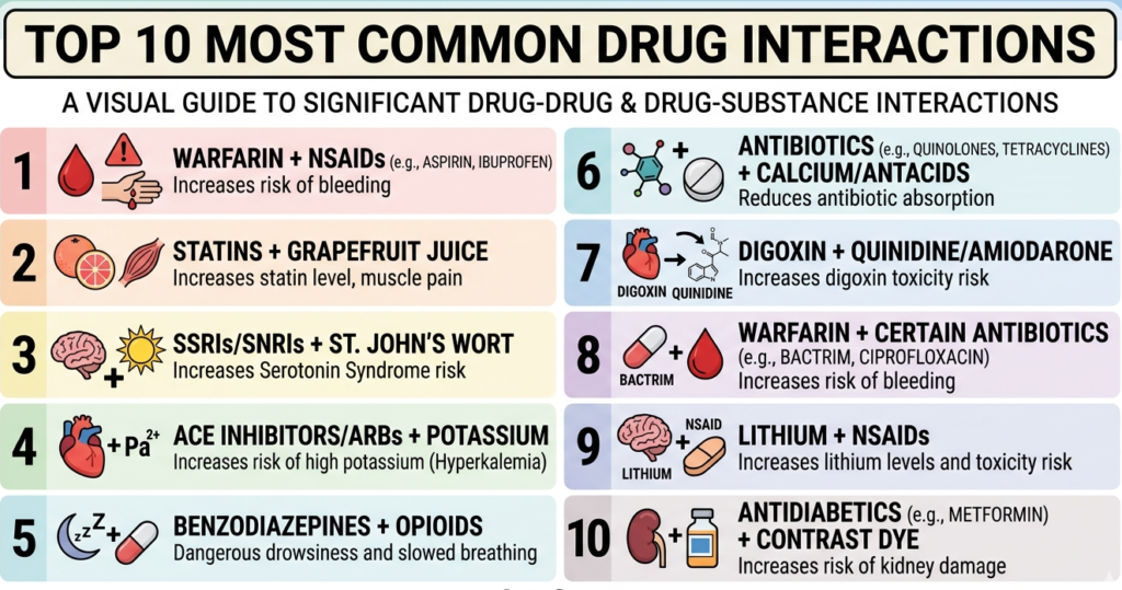 Top 10 Most Common Drug Interactions