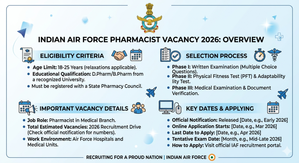 Indian Air Force Pharmacist Recruitment 2026