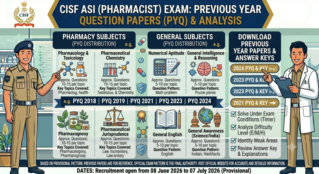 CISF Pharmacist Vacancy 2026 Syllabus