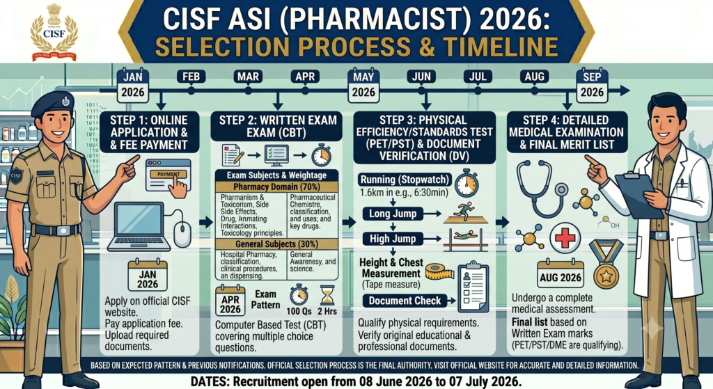 CISF Pharmacist Vacancy 2026 Syllabus