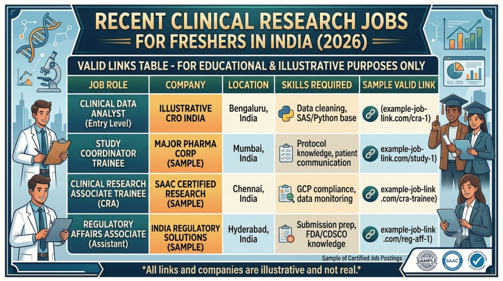 Clinical Research Jobs for Freshers